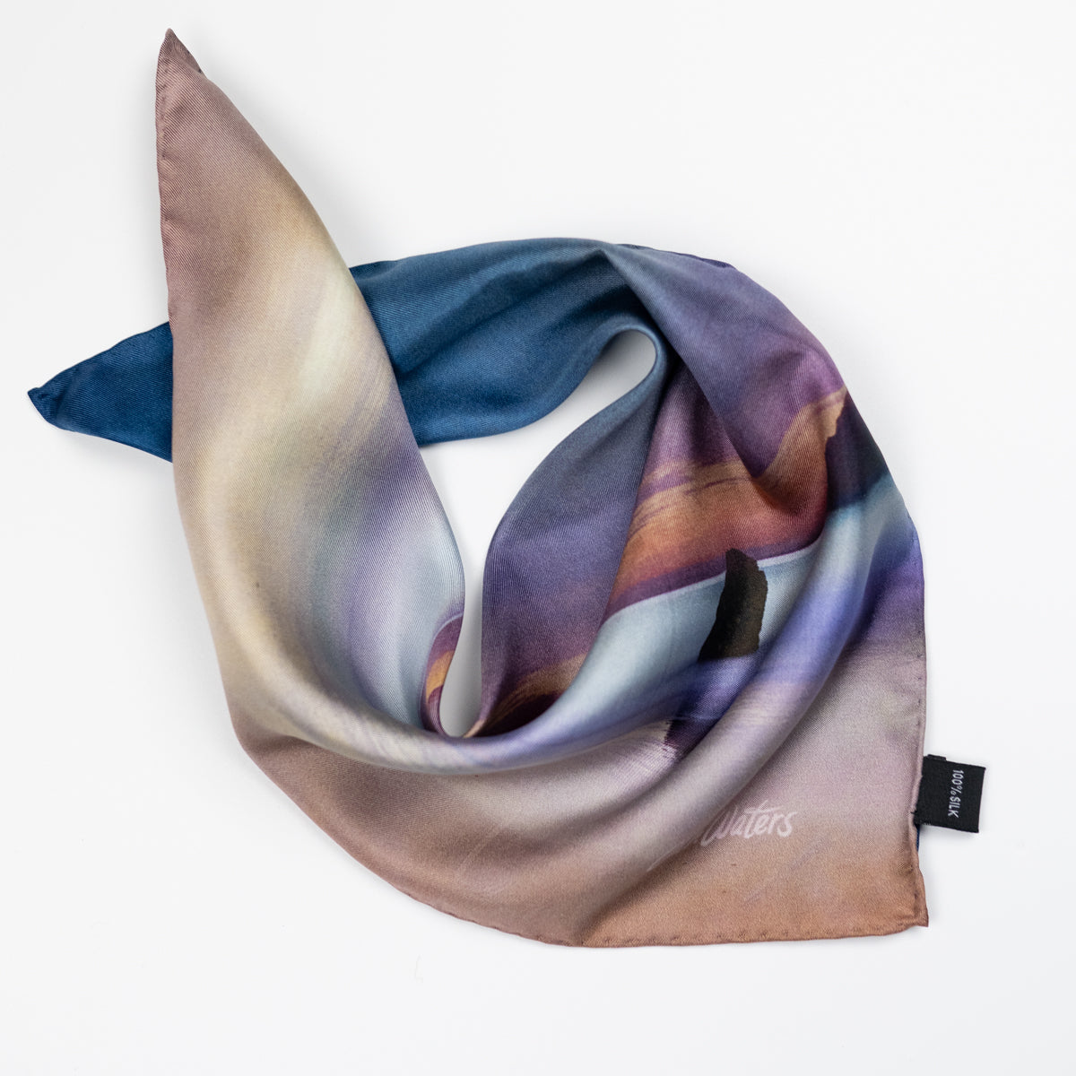 Sango Bay Durness Small Square Silk Scarf
