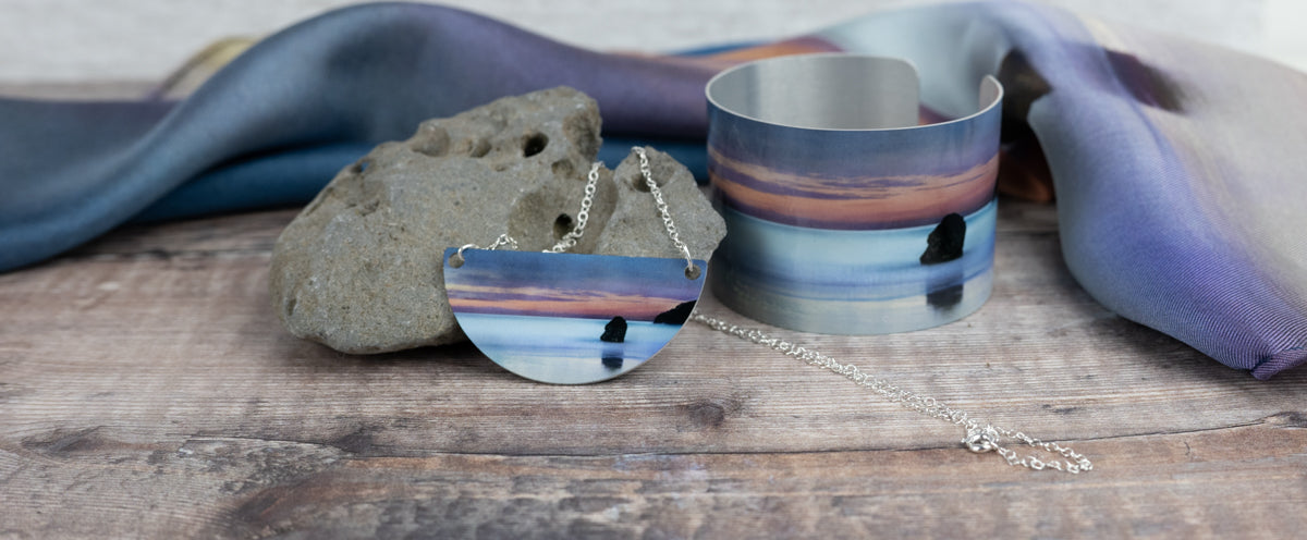 Sango Bay Durness Aluminium and Silver Necklace