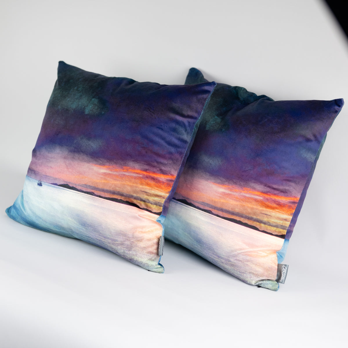 Fishing the Little Minch Velvet Cushion