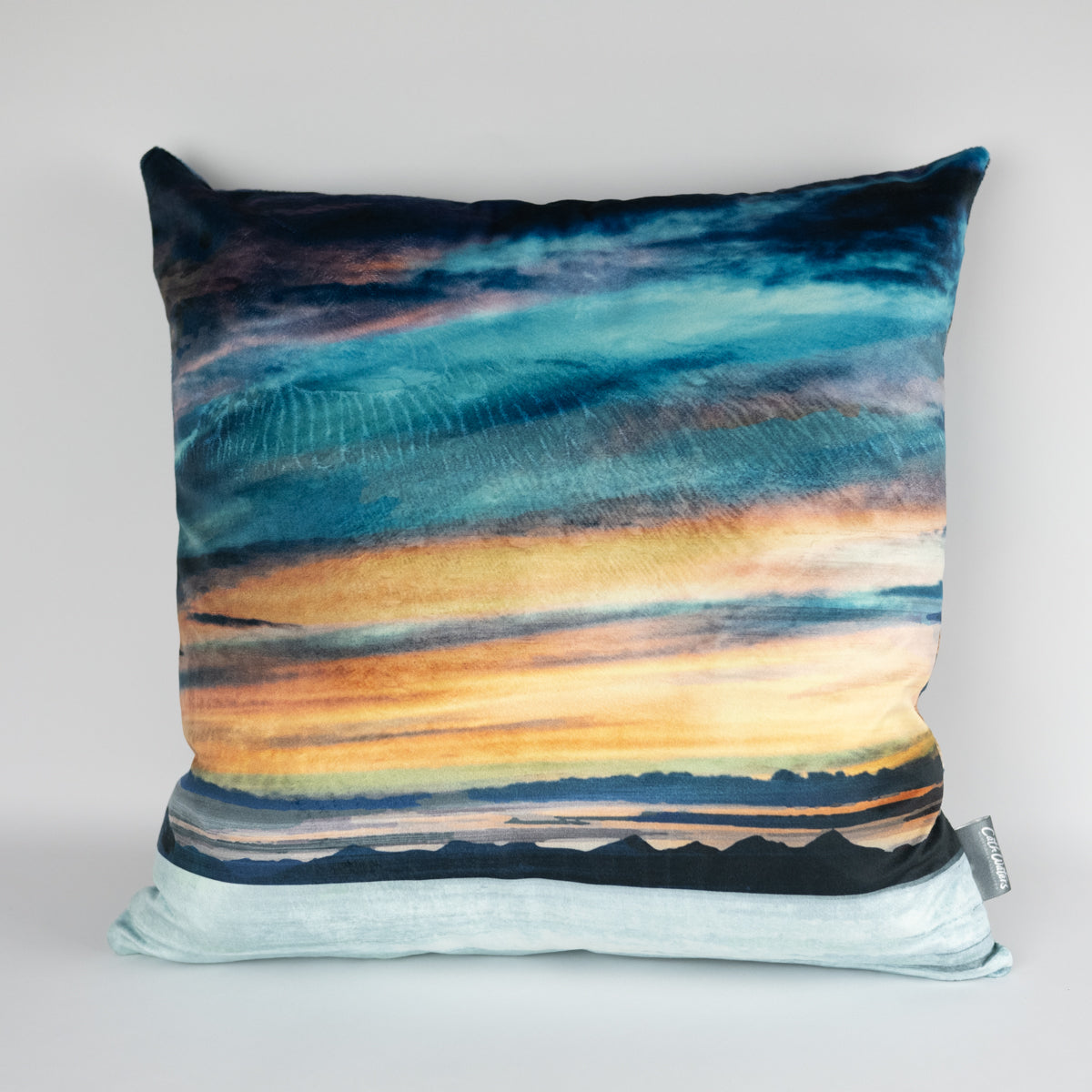 The Western Isles from Skye Velvet Cushion
