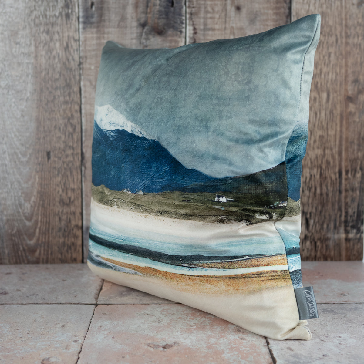 Winter Luskentyre Isle of Harris Velvet Cushion