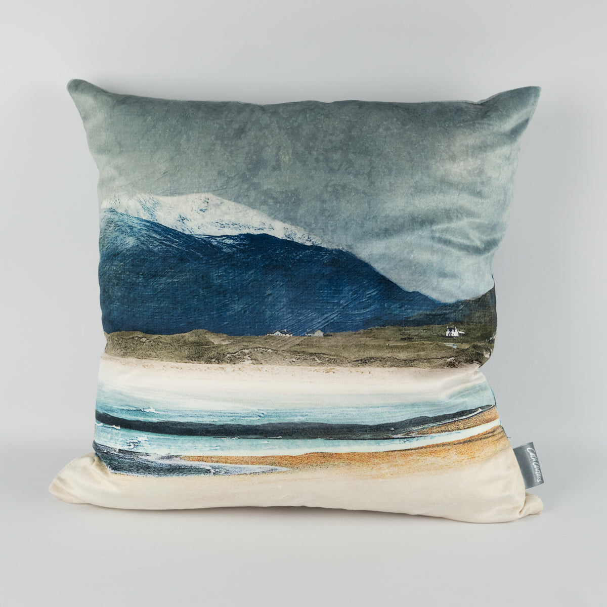 Winter Luskentyre Isle of Harris Velvet Cushion