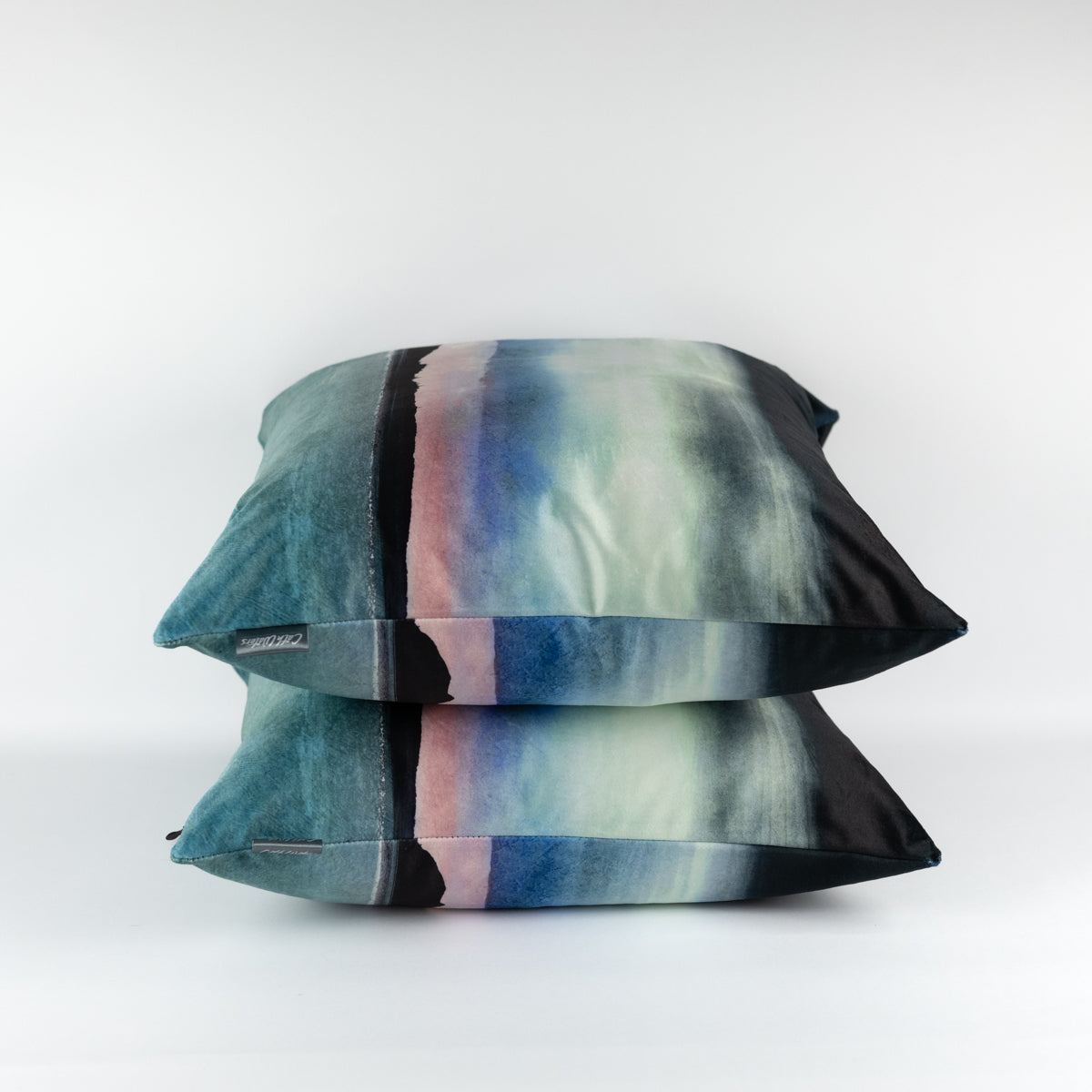 Edinburgh Skyline from East Lothian Velvet Cushion