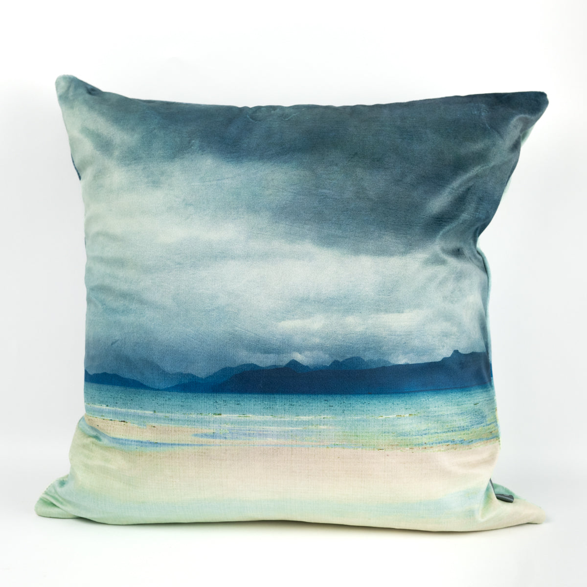 Skye and Raasay from Applecross Velvet Cushion