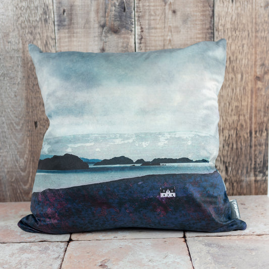 The Summer Isles from Achiltibuie Velvet Cushion