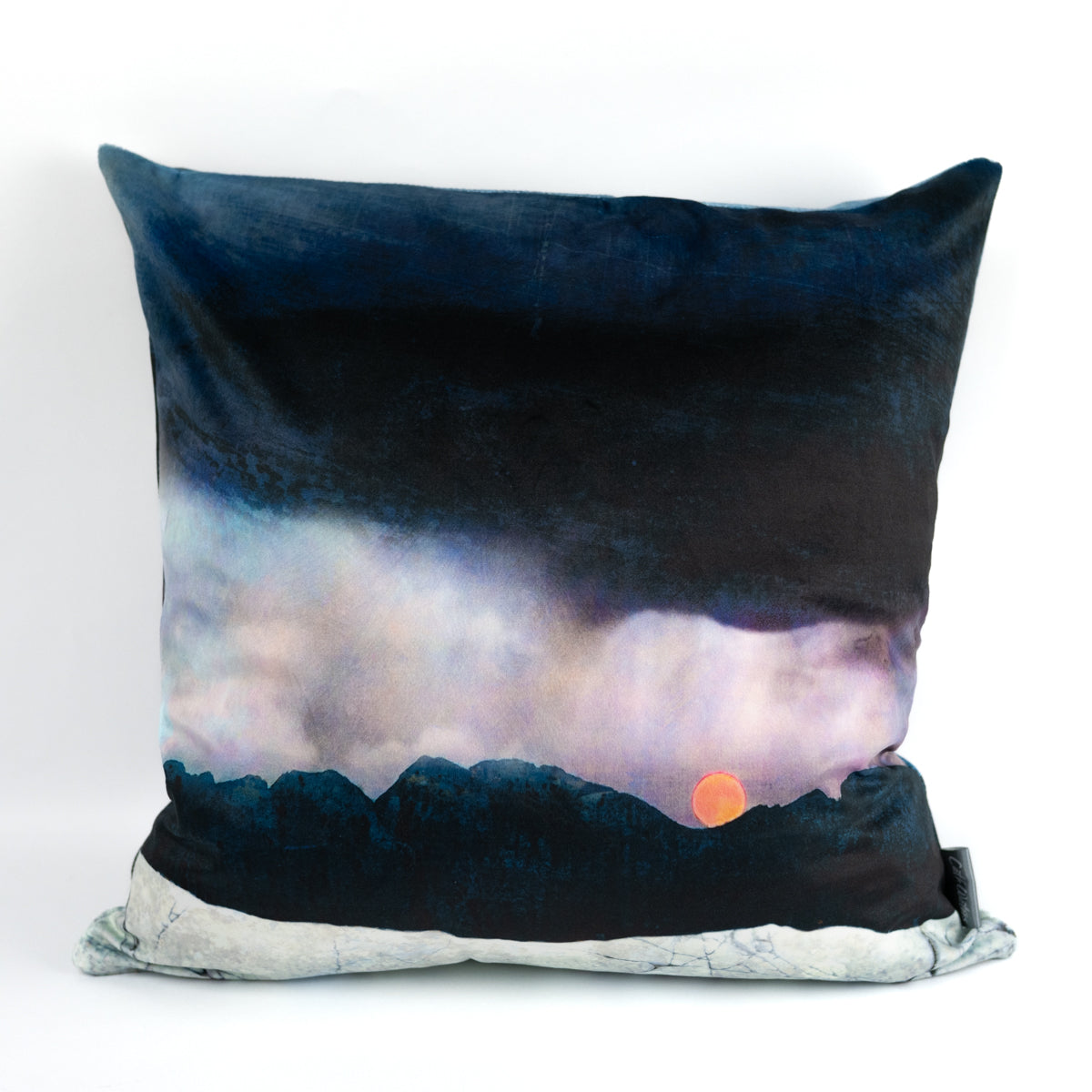 Strawberry Moonrise Isle of Skye Velvet Cushion