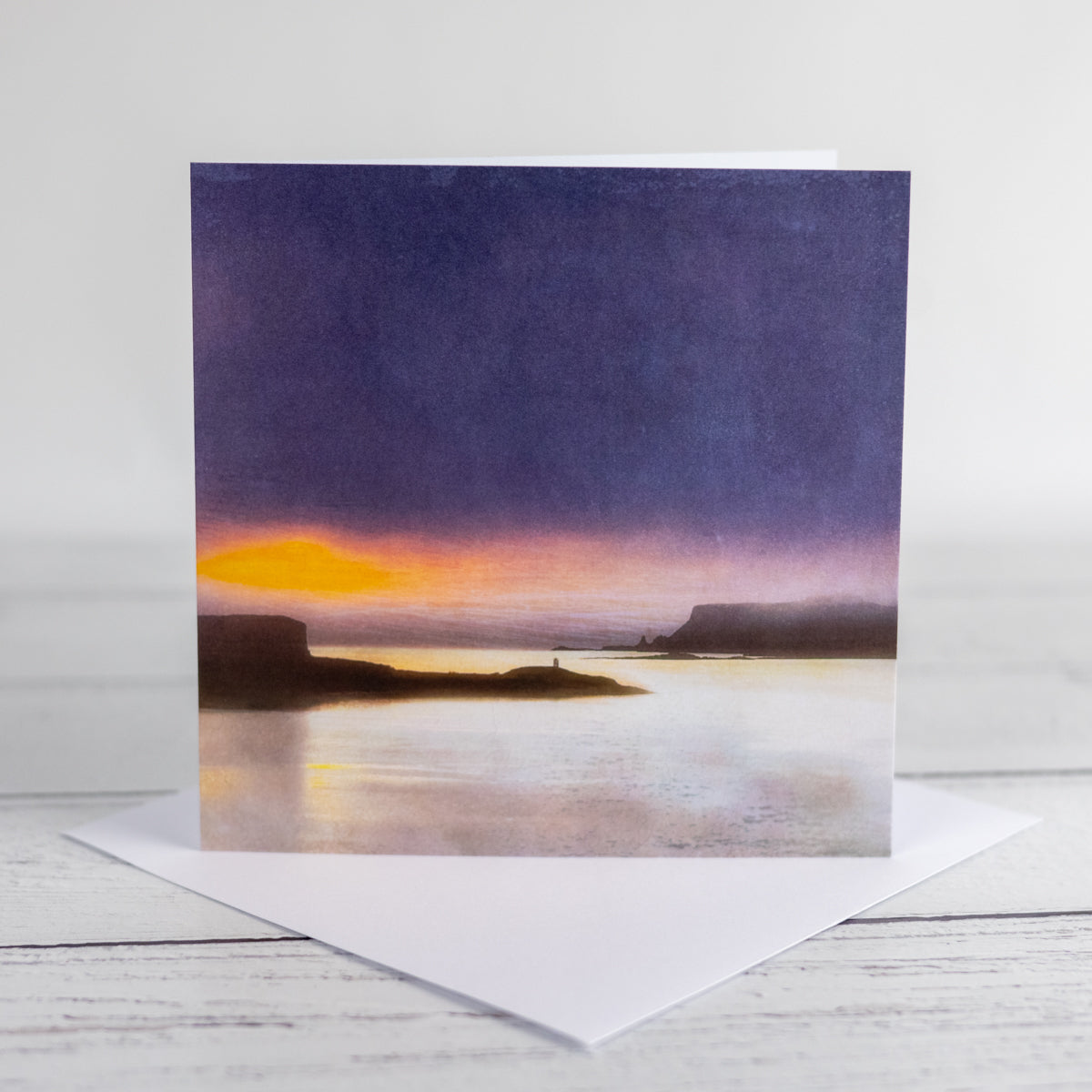 Ardtreck Lighthouse Skye 140mm square greetings card