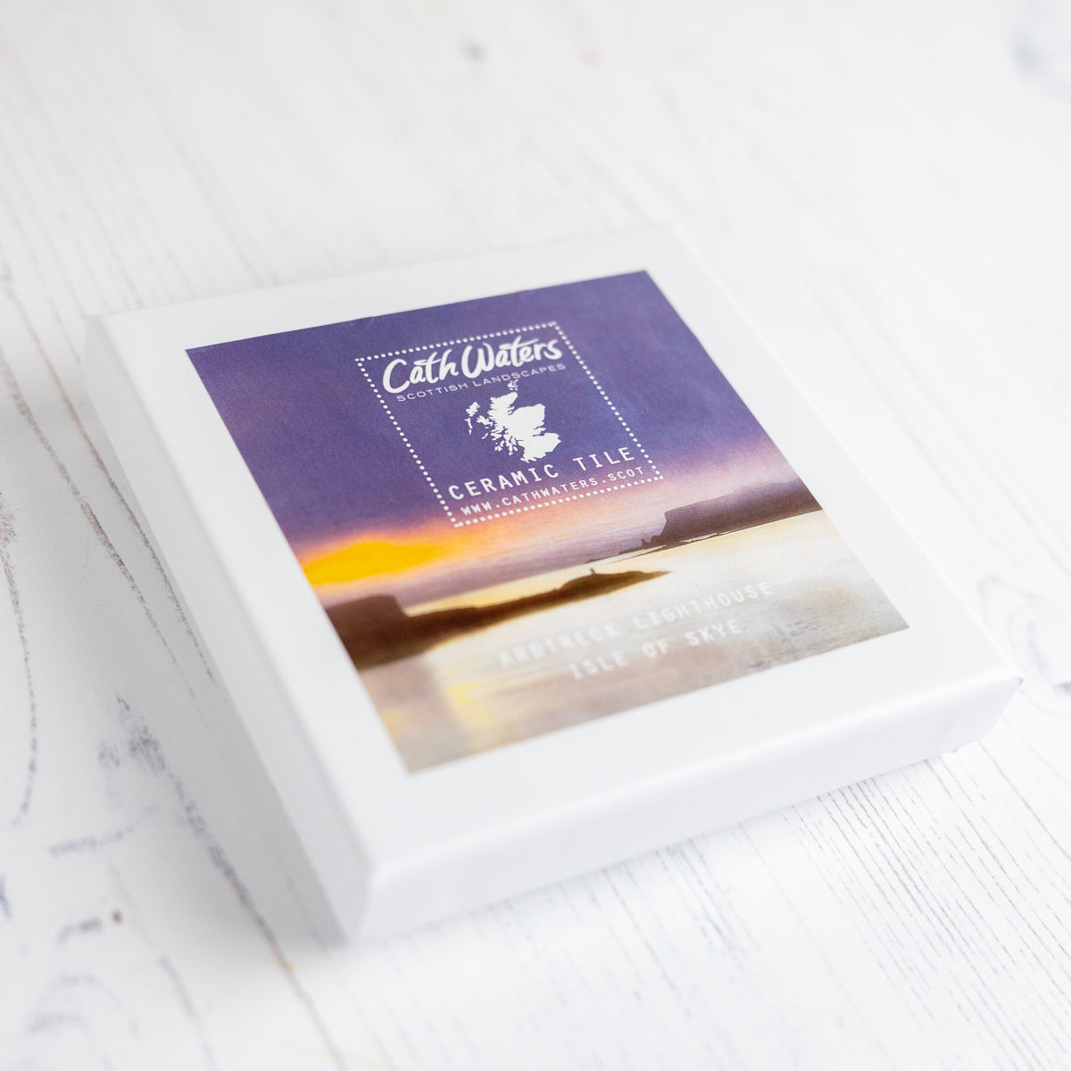 Ardtreck Lighthouse Skye Gift Boxed 4.25" ceramic tile