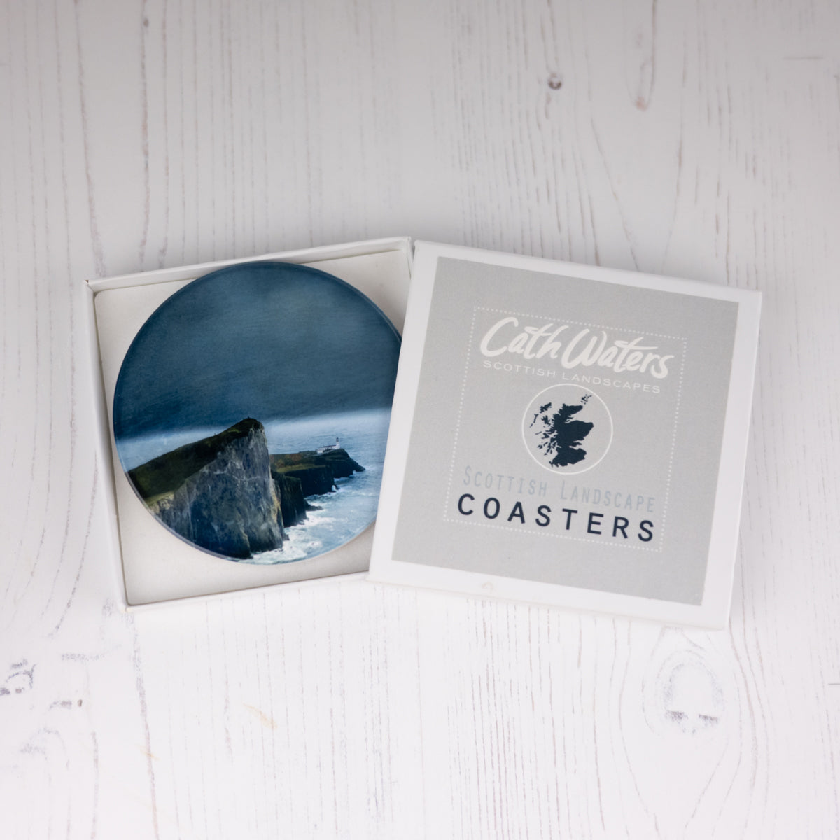 Neist Point Isle of Skye Ceramic Coaster Gift Boxed