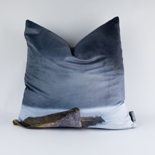 Neist Point Isle of Skye Velvet Cushion