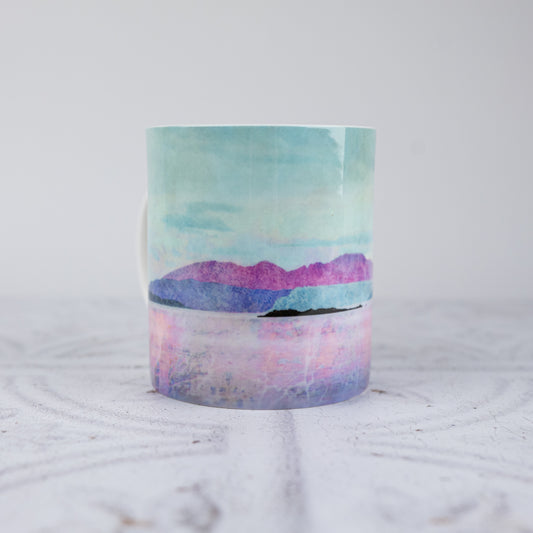 Arran over Sound of Bute Large Bone China Mug