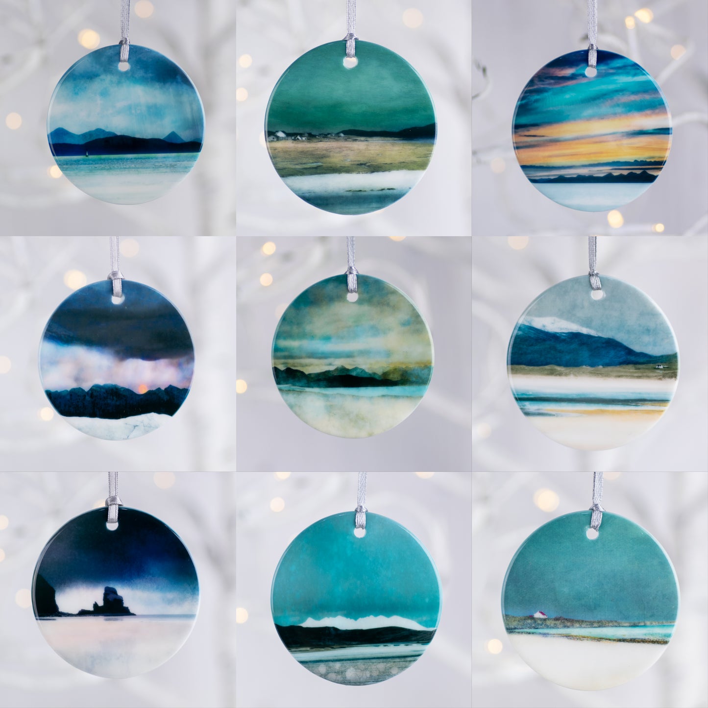 Seconds Porcelain Ornaments Mix Set of Four