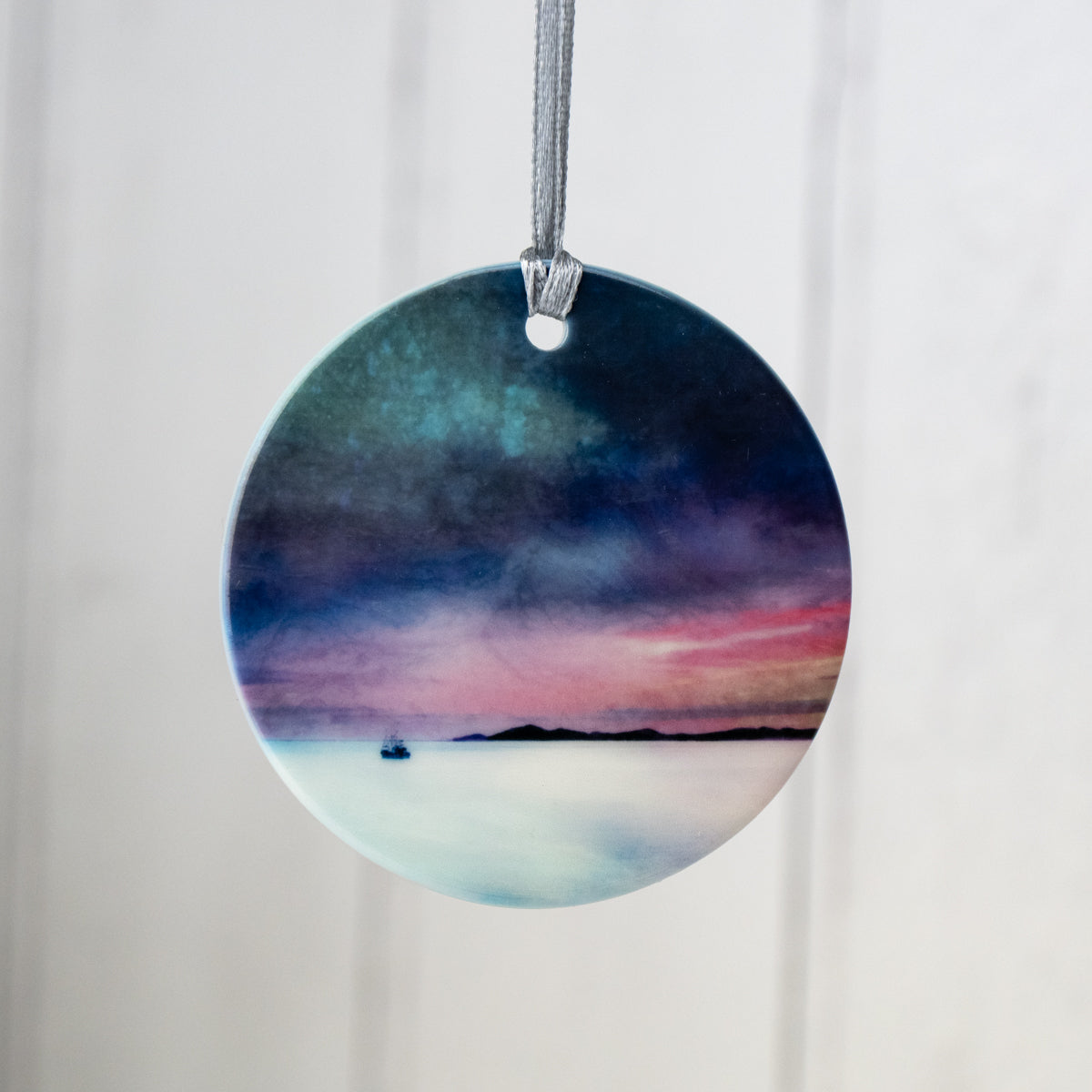 Fishing the Little Minch Porcelain Hanging Ornament