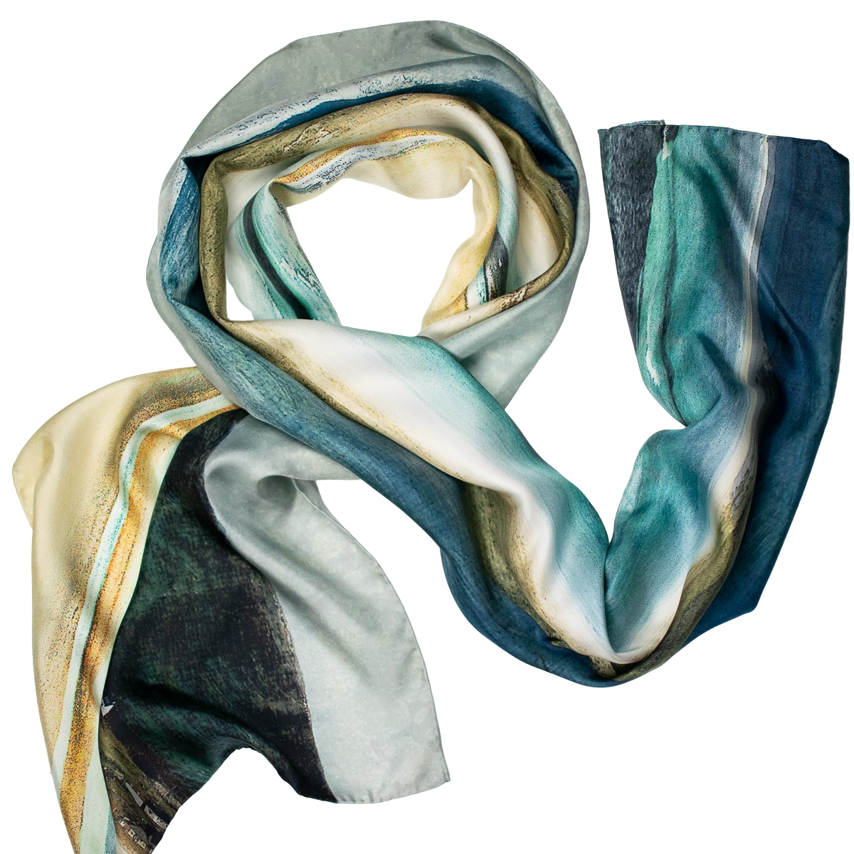 Winter Luskentyre Harris Large Panoramic Silk Scarf