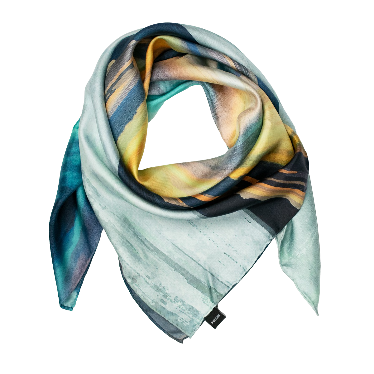 The Western Isles from Skye Large Square Silk Scarf