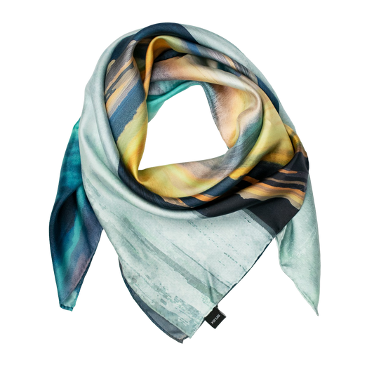 The Western Isles from Skye Large Square Silk Scarf