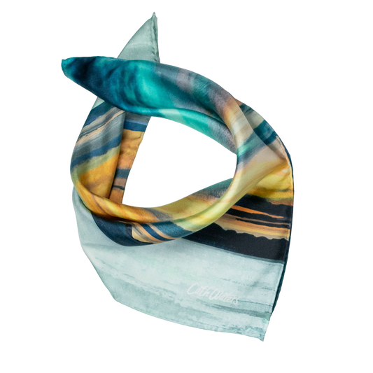 The Western Isles from Skye Small Square Silk Scarf