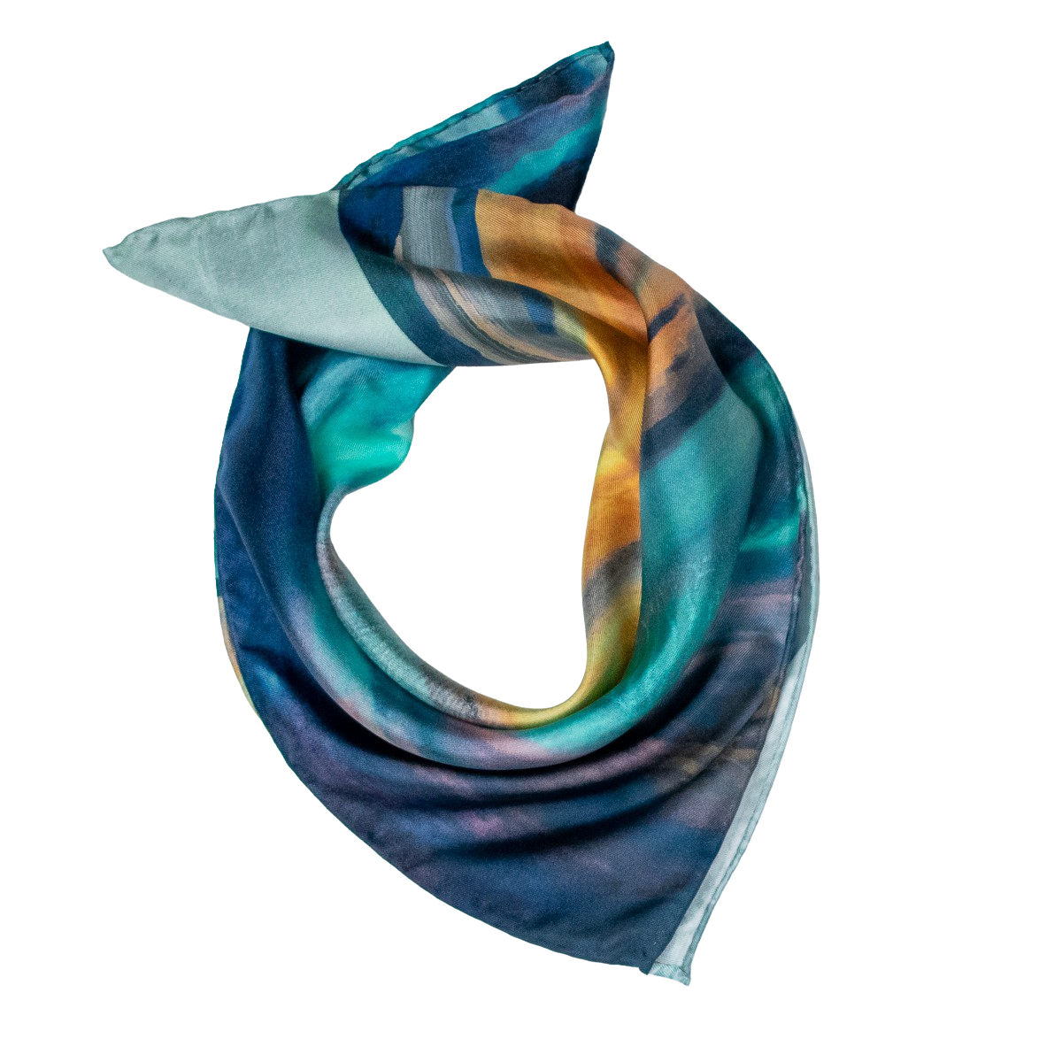 The Western Isles from Skye Small Square Silk Scarf
