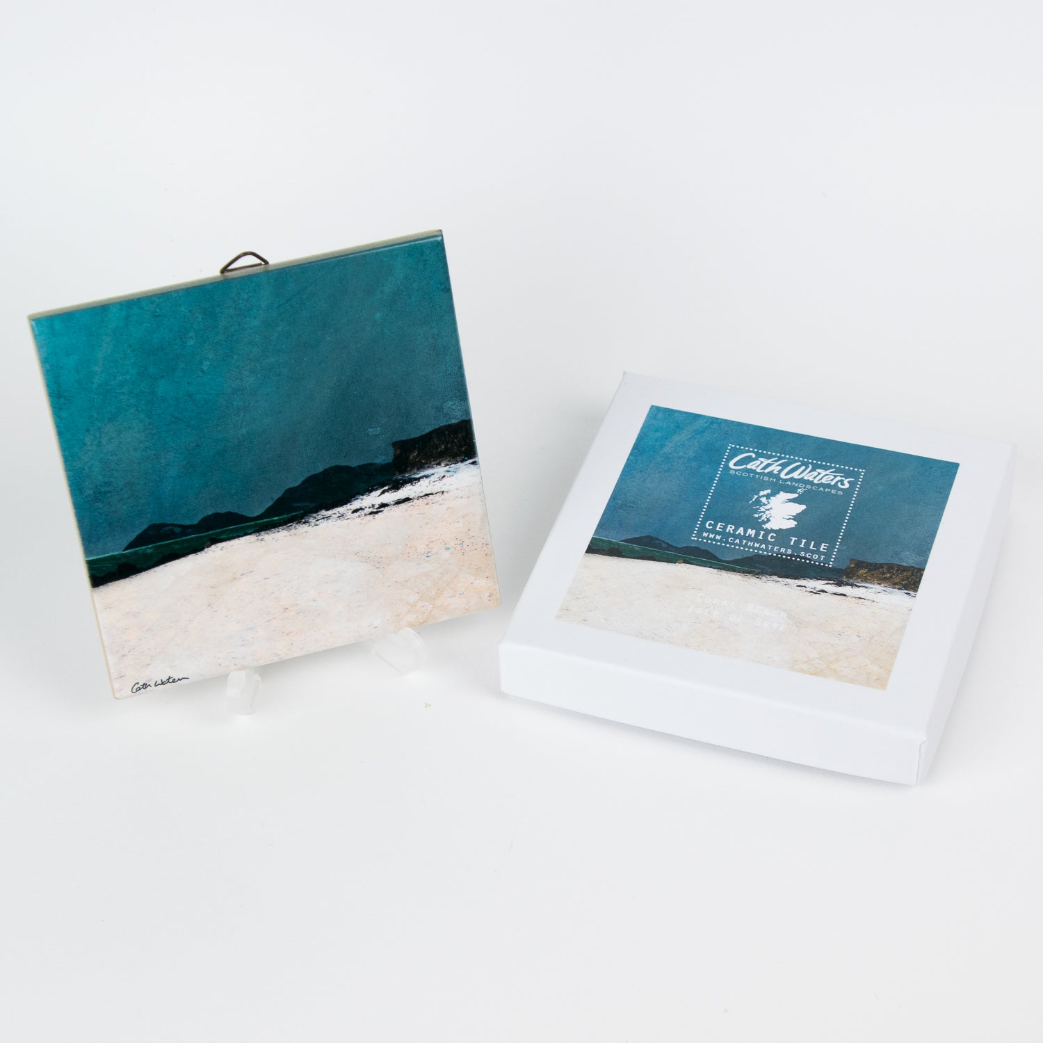 Coral Beach Skye Tile Art Boxed