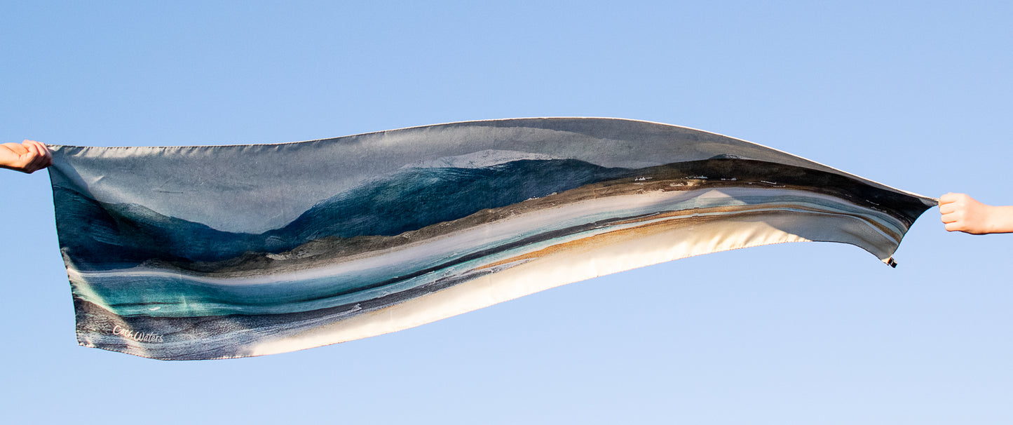 Winter Luskentyre Harris Large Panoramic Silk Scarf