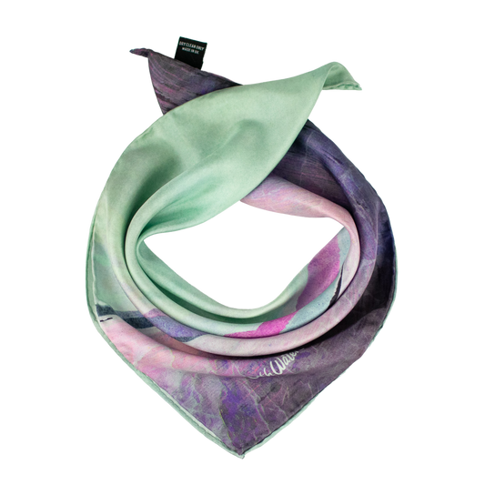 Arran over the Sound of Bute Small Square Silk Scarf