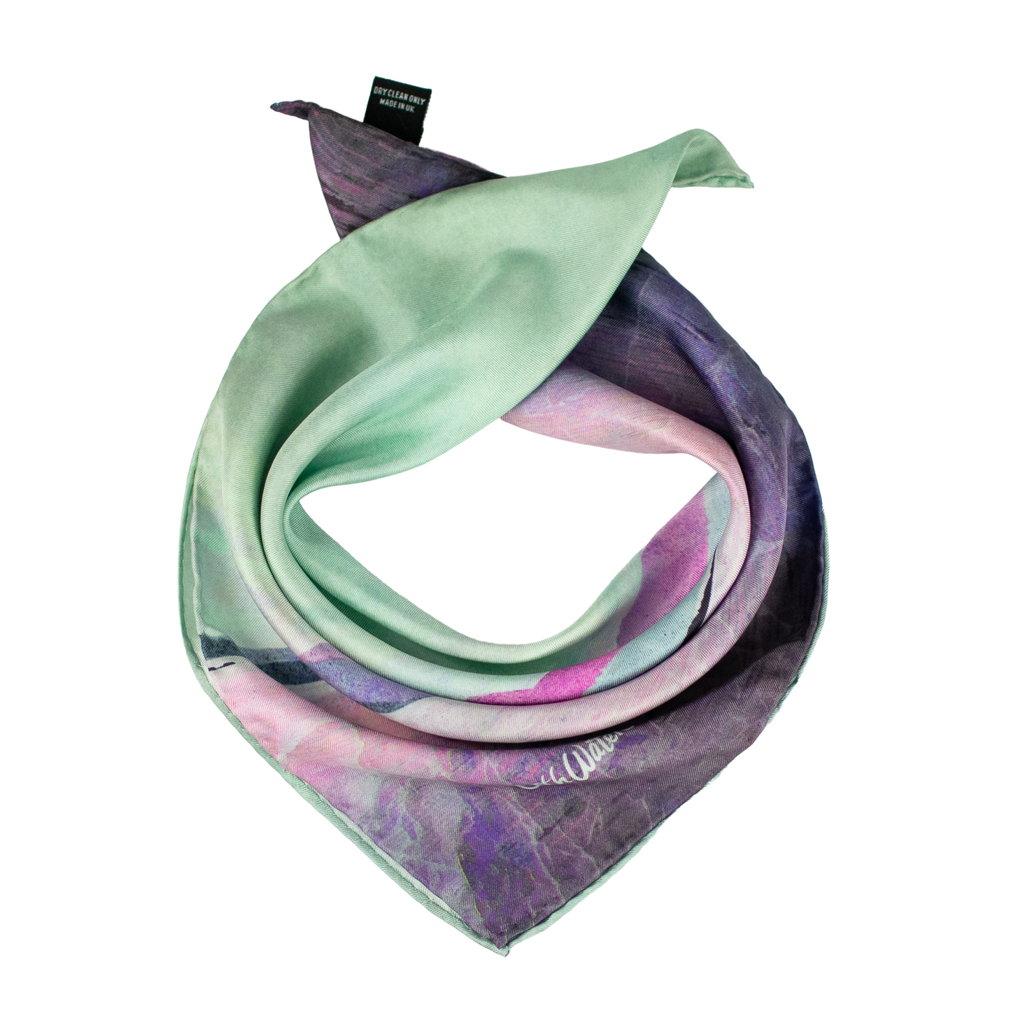 Arran over the Sound of Bute Small Square Silk Scarf
