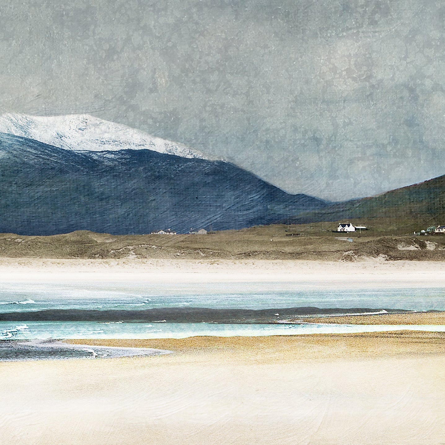 HR03 Winter Luskentyre CANVAS on square