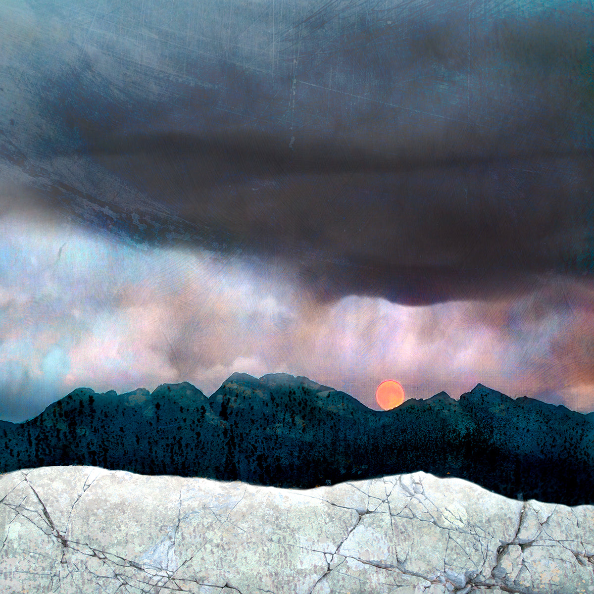 Strawberry Moonrise Cuillins Isle of Skye