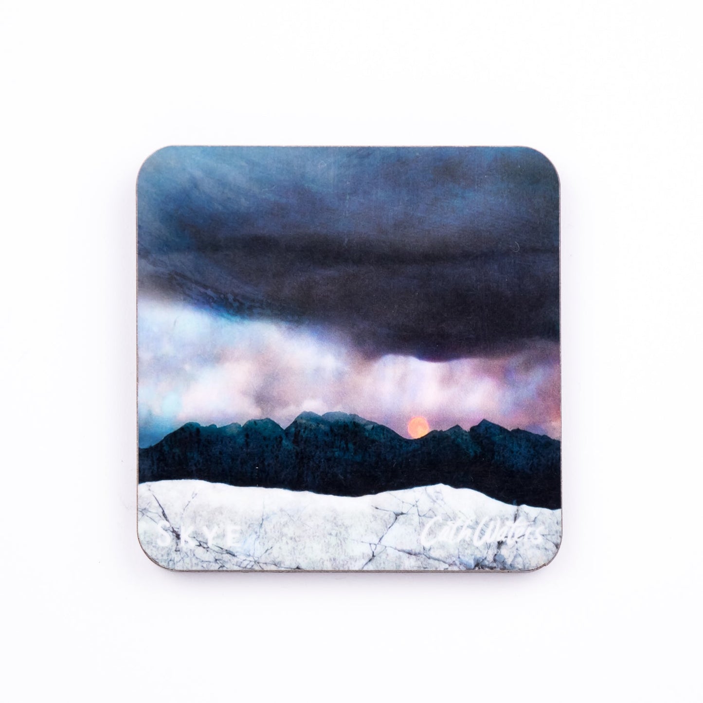 Strawberry Moonrise Cuillin Skye Fridge Magnet
