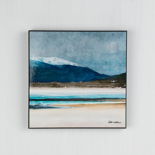 Winter Luskentyre Isle of Harris Wood Block Print