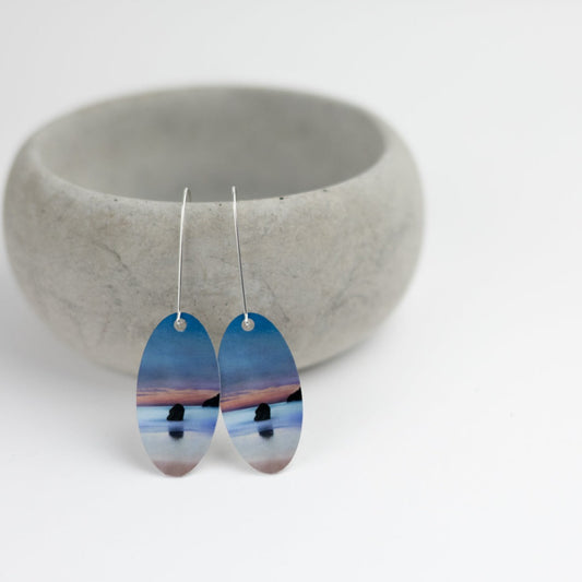 Sango Bay Durness Aluminium and Silver Earrings