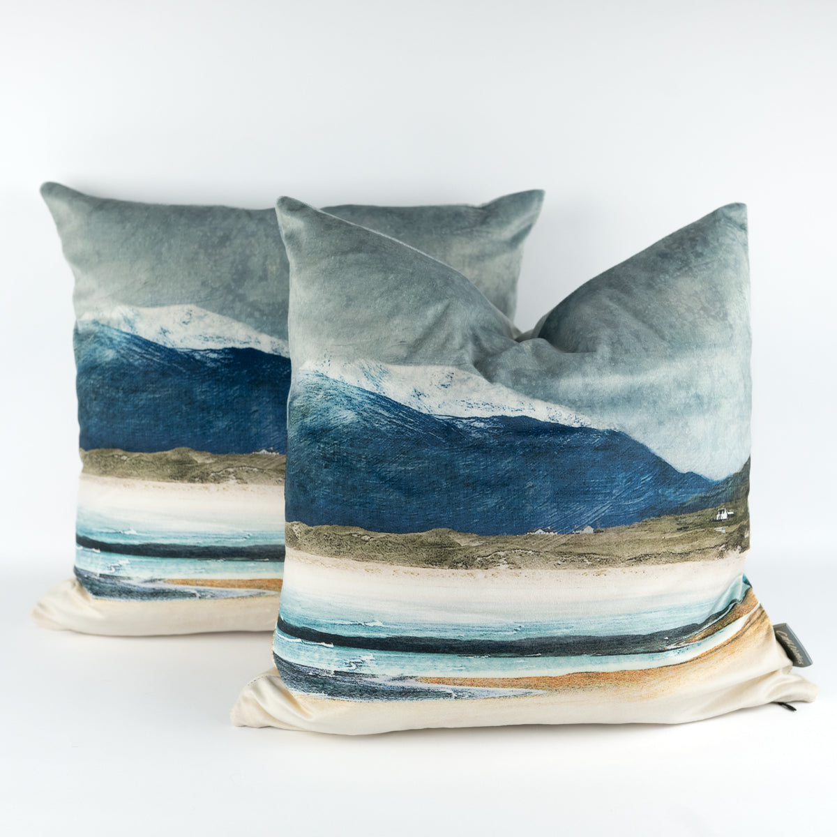 Winter Luskentyre Isle of Harris Velvet Cushion