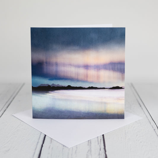 Arisaig Aurora 140mm square greetings card