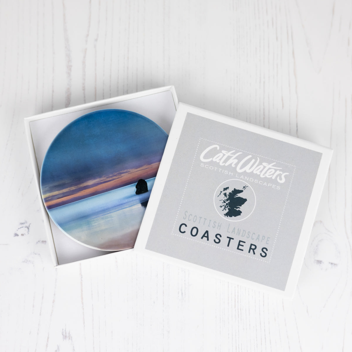 Sango Bay Durness Ceramic Coaster Gift Boxed