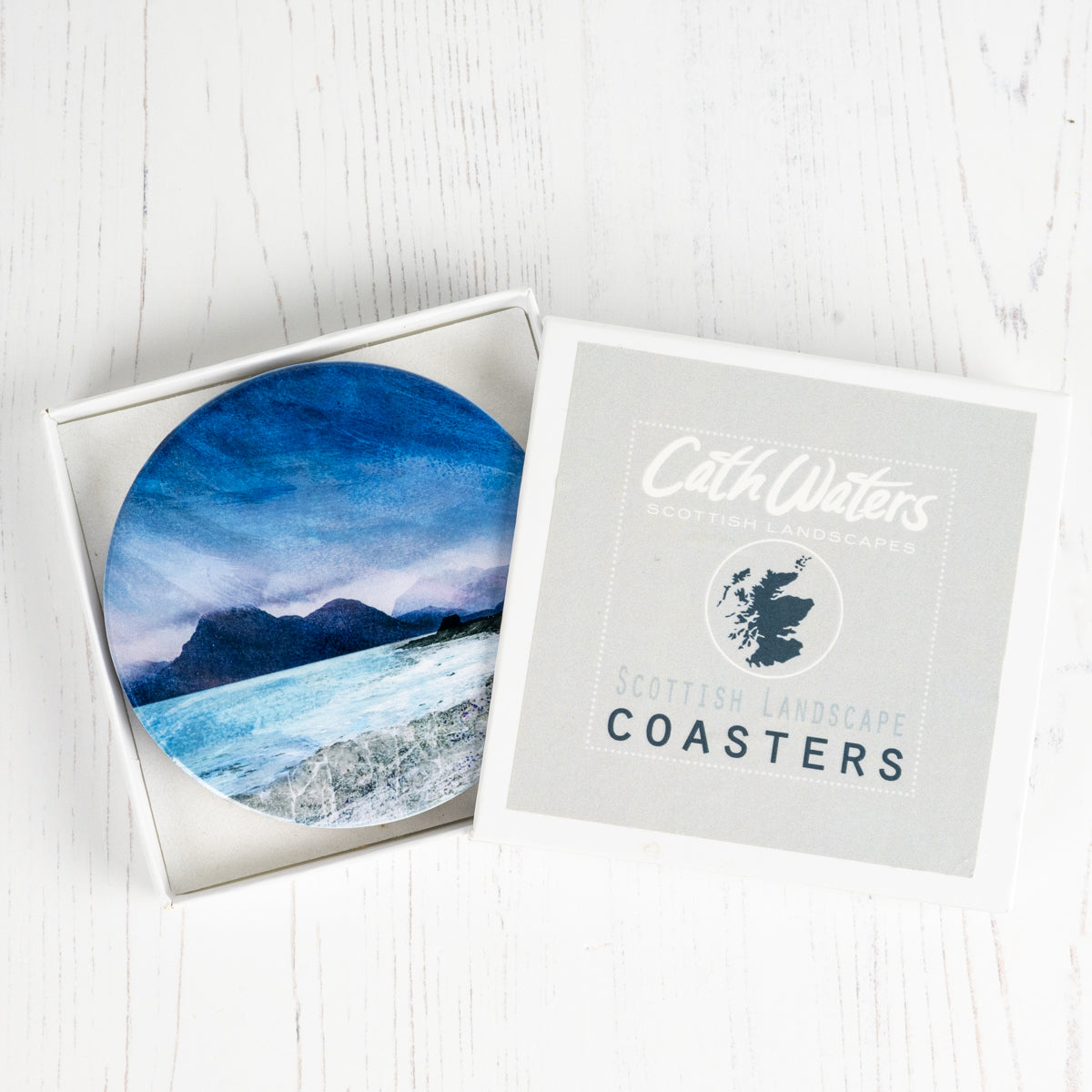 Elgol Shore Isle of Skye Ceramic Coaster Gift Boxed