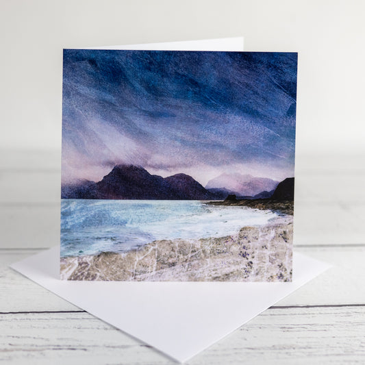 Elgol Shore Isle of Skye 140mm square greetings card