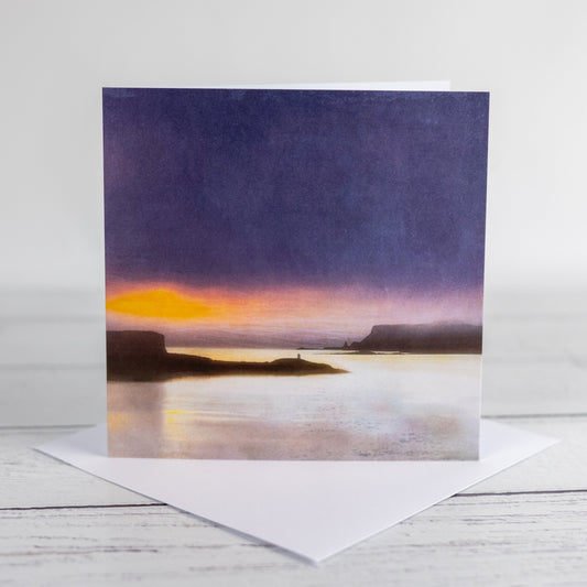 Ardtreck Lighthouse Skye 140mm square greetings card