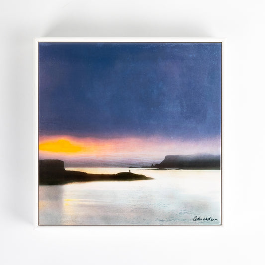 Ardtreck Lighthouse Skye  Wood Framed 6" ceramic tile