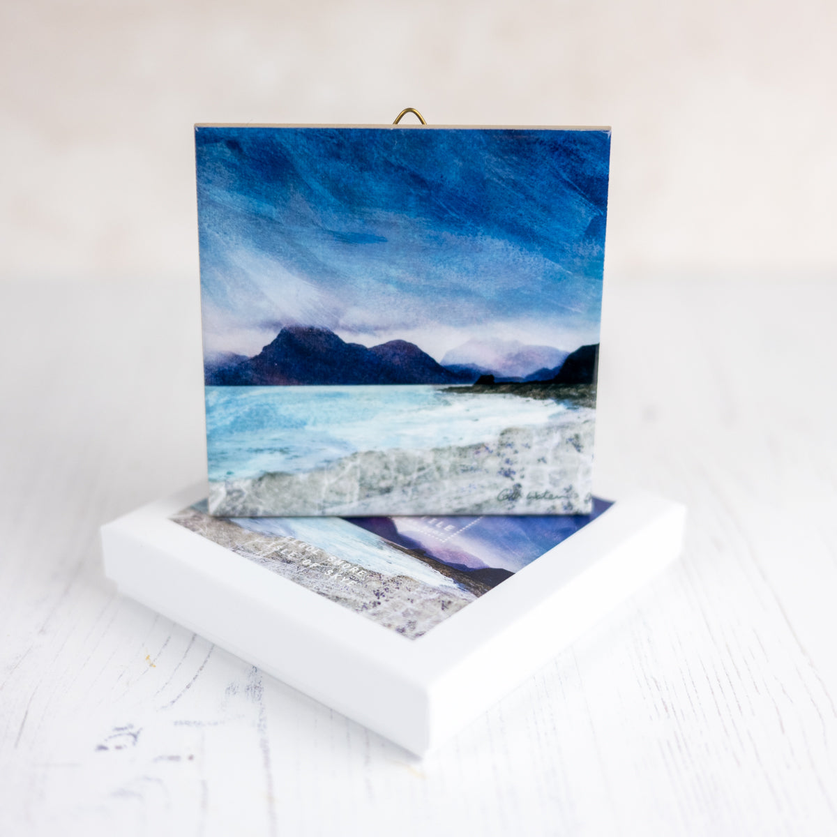 Elgol Shore Isle of Skye Gift Boxed 4.25" ceramic tile