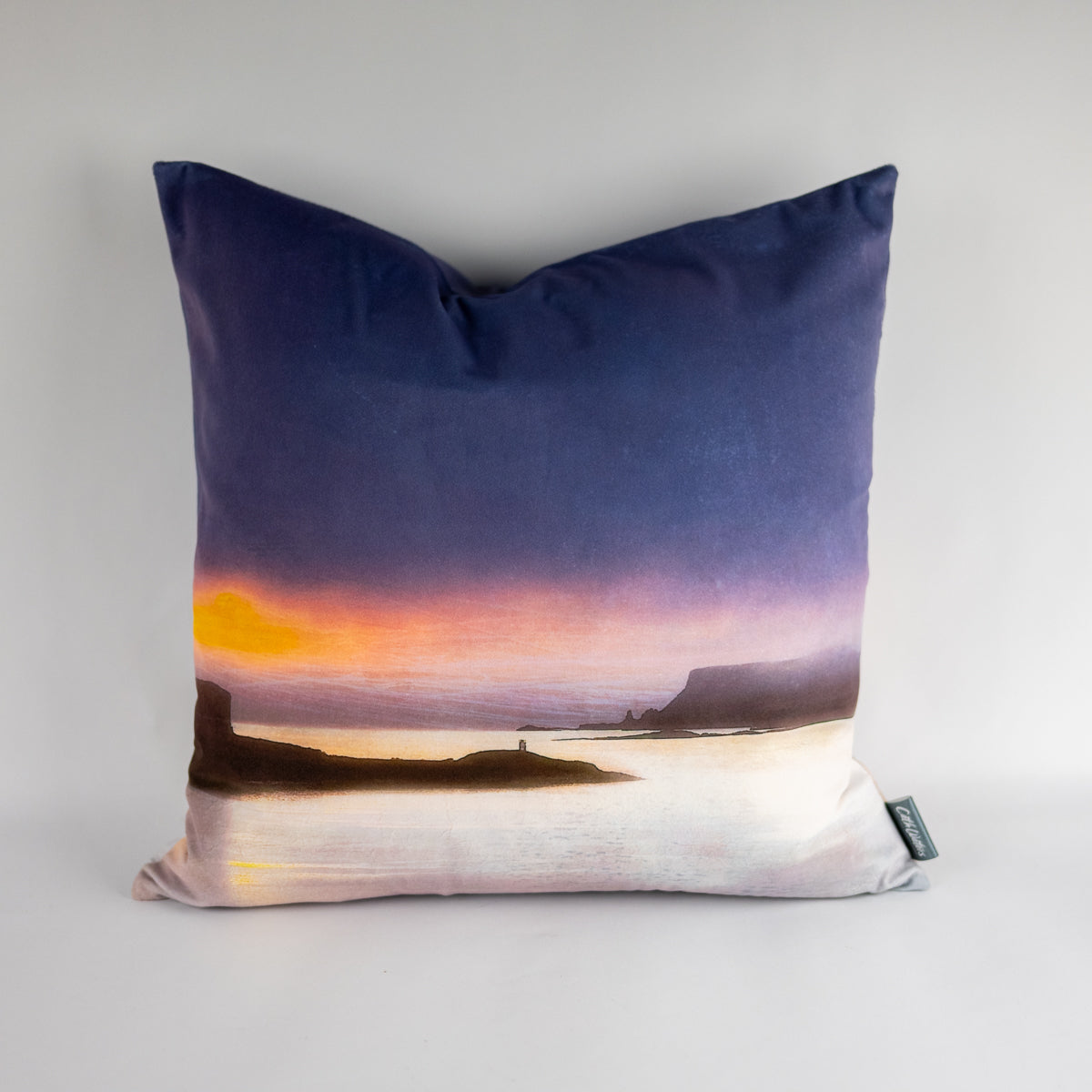 Ardtreck Lighthouse Skye Velvet Cushion