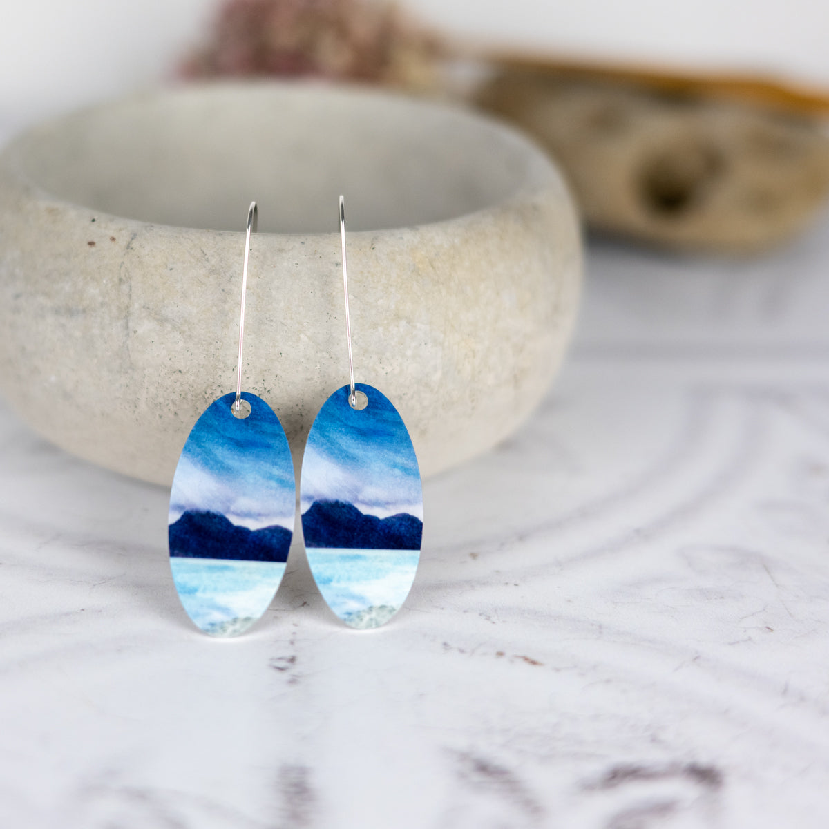 Elgol Shore Isle of Skye Aluminium and Silver Earrings