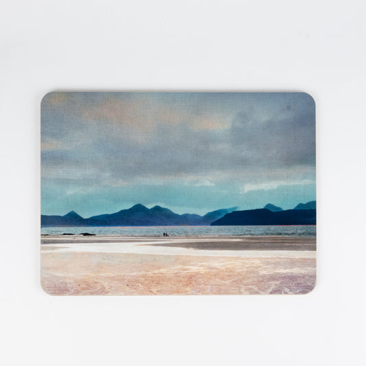 “A walk on the beach” Skye from Applecross Cork Backed Table Mat