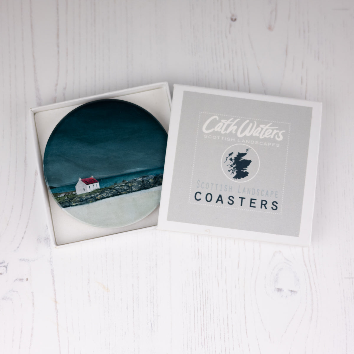 The Isle of Barra Ceramic Coaster Gift Boxed