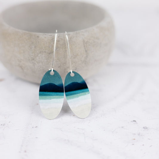 Horgabost Harris Aluminium and Silver Earrings