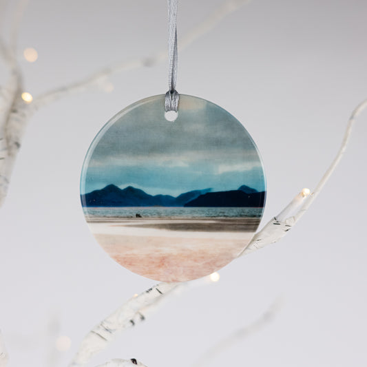 “A walk on the beach” Skye from Applecross Porcelain Hanging Ornament
