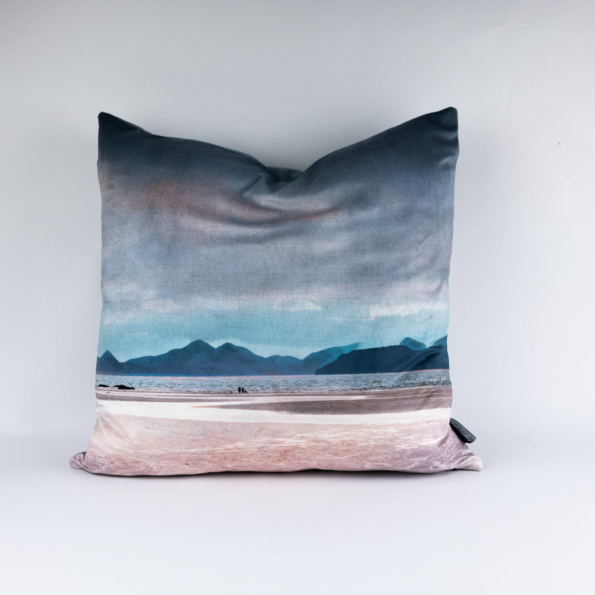 "A walk on the beach" Skye from Applecross Velvet Cushion