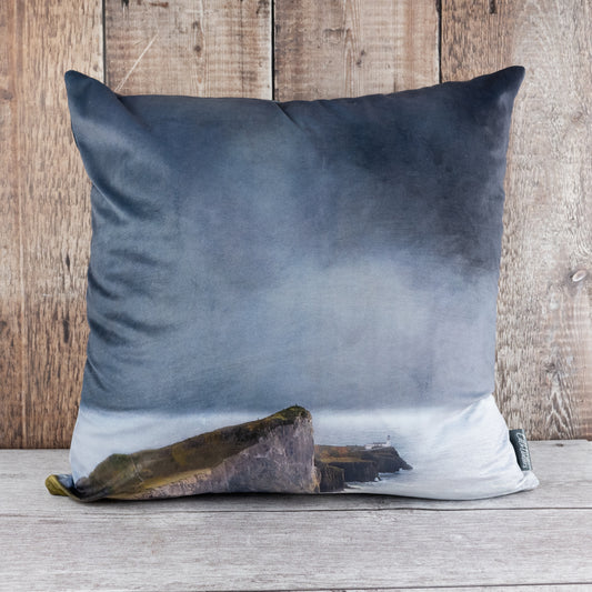 Neist Point Isle of Skye Velvet Cushion