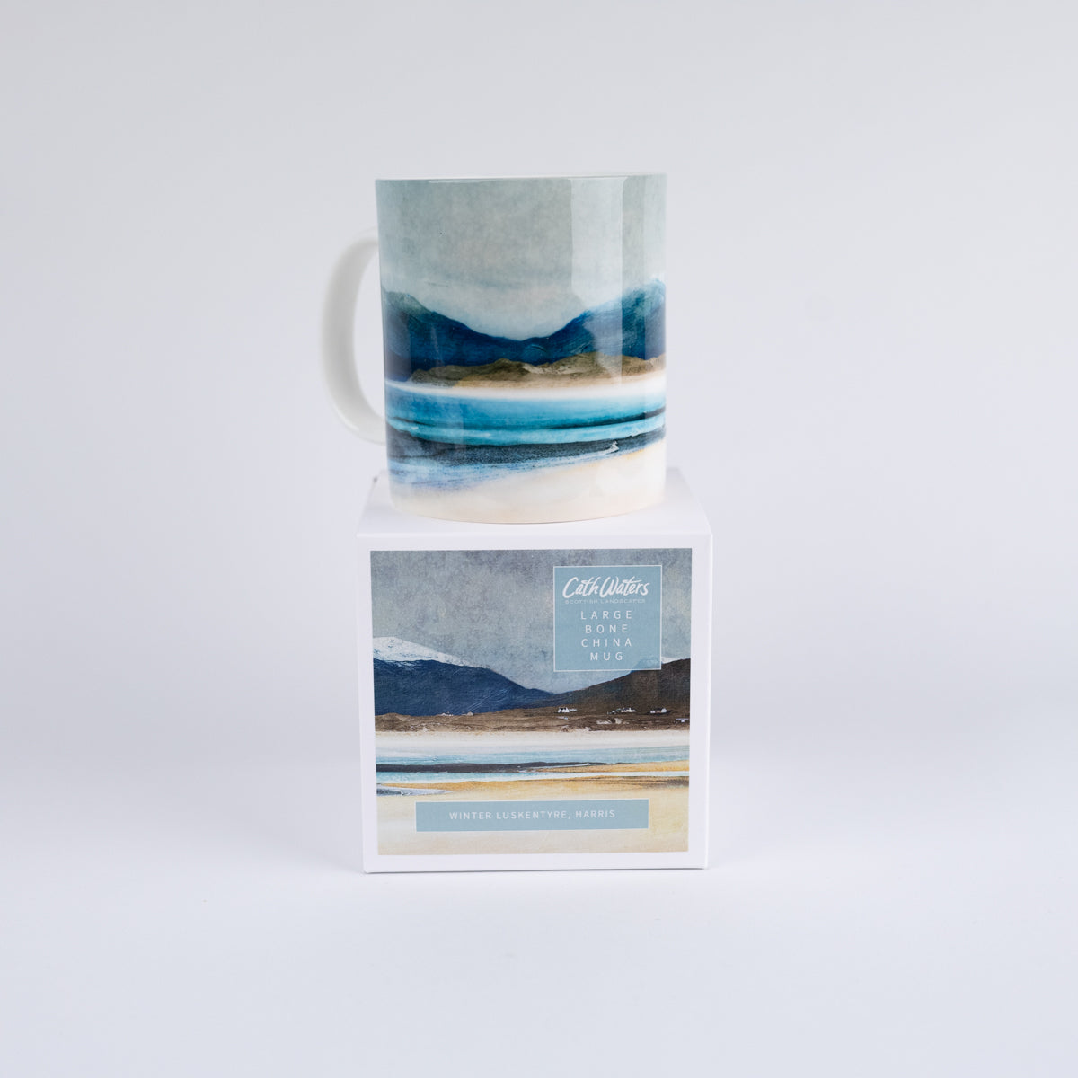 Winter Luskentyre Isle of Harris Large Bone China Mug