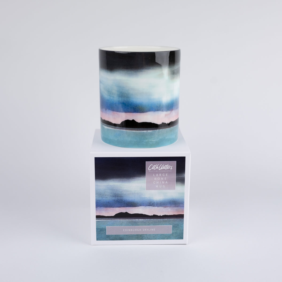 Edinburgh Skyline from East Lothian Large Bone China Mug
