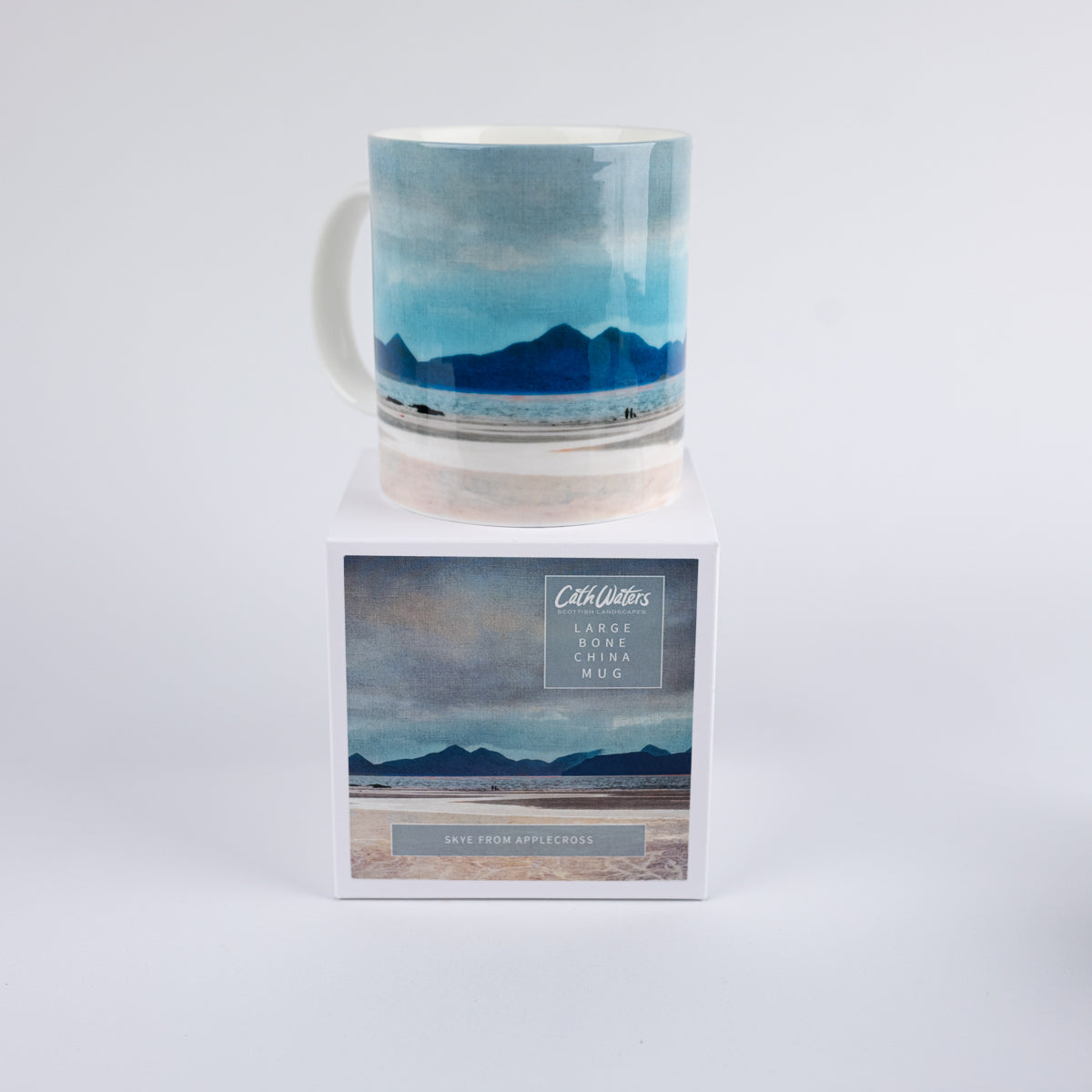 "A walk on the beach" Skye from Applecross Large Bone China Mug